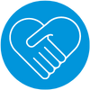 Helping Hands Heart Icon
